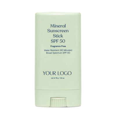 Частный маркированный минеральный солнцезащитный крем SPF 50 водостойкий УФА/УФБ