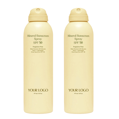 Частный маркированный SPF 50 Спрей для защиты от солнца Twin Pack Водостойкий Спрей для защиты от солнца Pack of 2