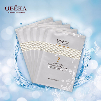 QBEKA Активные пептидные жемчужные отбеливающие маски 5 штук/коробка для всех типов кожи